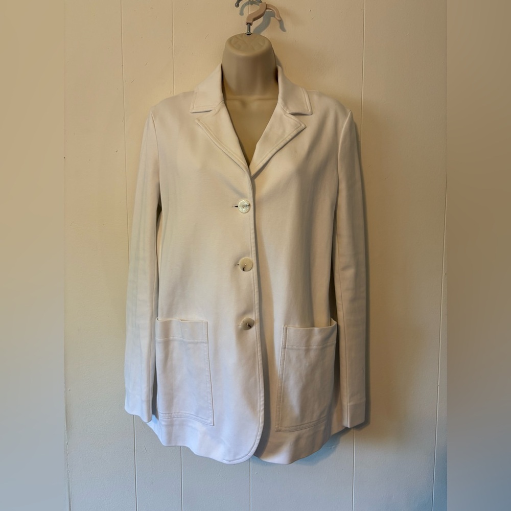 Max Mara Leisure White Cotton Blazer size M